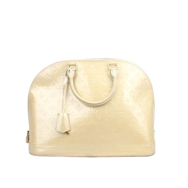 Louis Vuitton/ LV Alam Beige Monogram Vernis GM Size Handbag