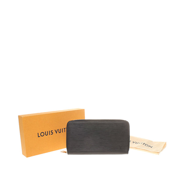 Louis Vuitton/ LV Black EPI long Zipper Wallet